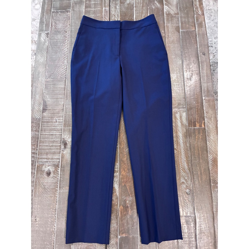 Argent Seasonless Wool Quiet Luxury Office Siren Navy Blue Dress Pant Size 6